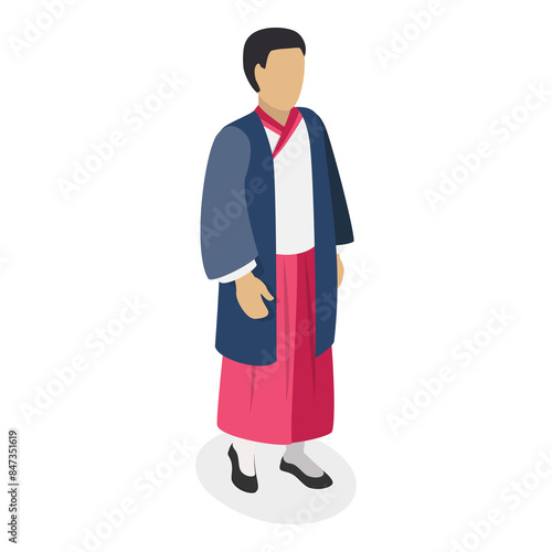 Photography 3D Isometric Flat  Set of Japan Collection. Item 4