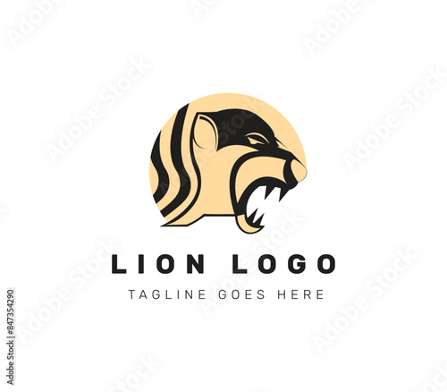 Lion Head Vector Logo Design.