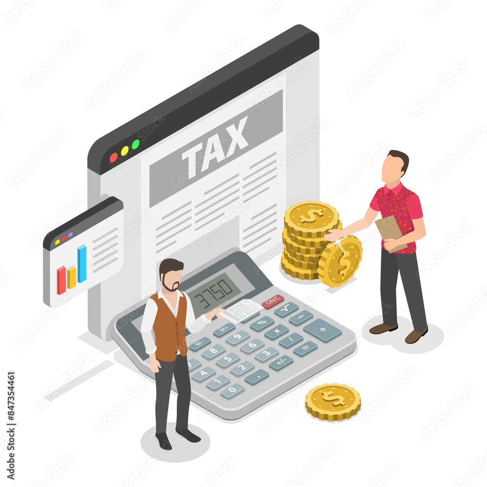 3D Isometric Flat Illustration of Business Analysis. Item 2 3D Isometric Flat Illustration of Business Analysis. Item 2