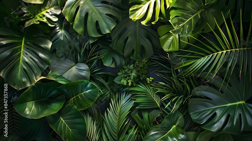 Tropical Plants Background With Room For Text 