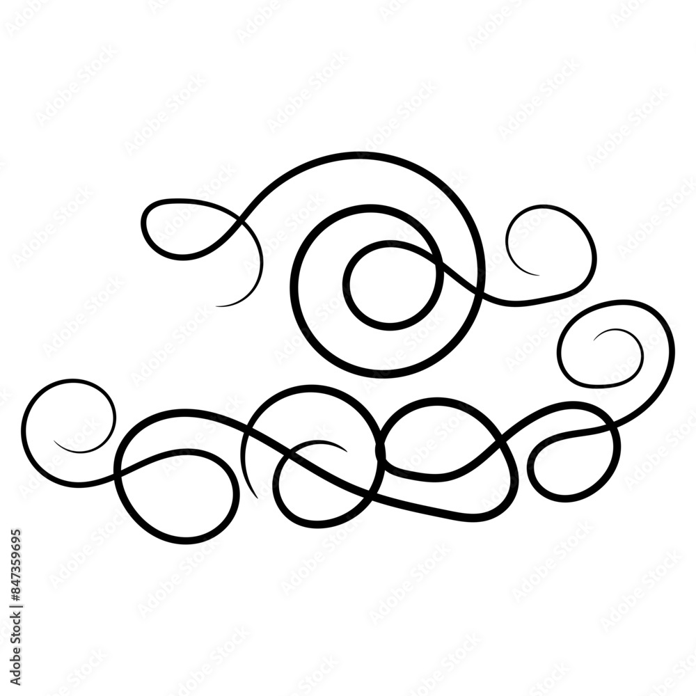 Filigree curly Calligraphic Filigree curly Calligraphic