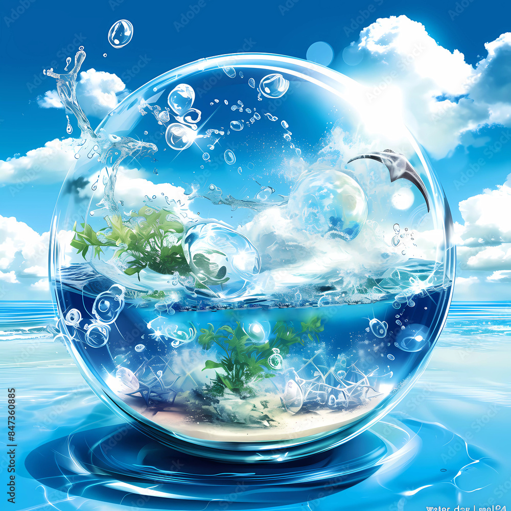 An Inspiring Water Day Background: Perfect for Environmental Campaigns, Conservation Efforts, and Hydration Awareness. Symbolizing purity, life, and the critical importance of water conservation. An Inspiring Water Day Background: Perfect for Environmental Campaigns, Conservation Efforts, and Hydration Awareness. Symbolizing purity, life, and the critical importance of water conservation.
