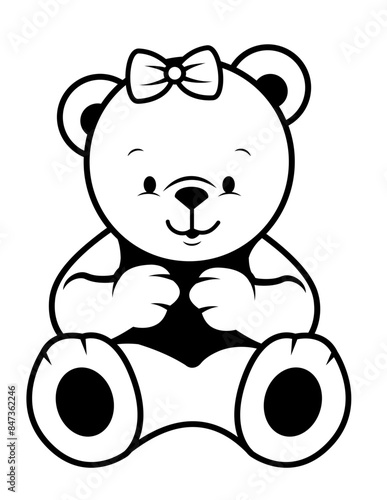 Cute Teddy Bear | Stuffed Toy | Huggable Teddy | Teddy’s Girl | Baby Toy | Wildlife Party Decors | Original Illustration | Vector and Clipart | Cutfifle and Stencil