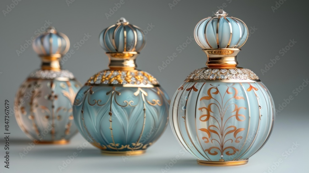 Ornate Glass Perfume Bottles Ornate Glass Perfume Bottles