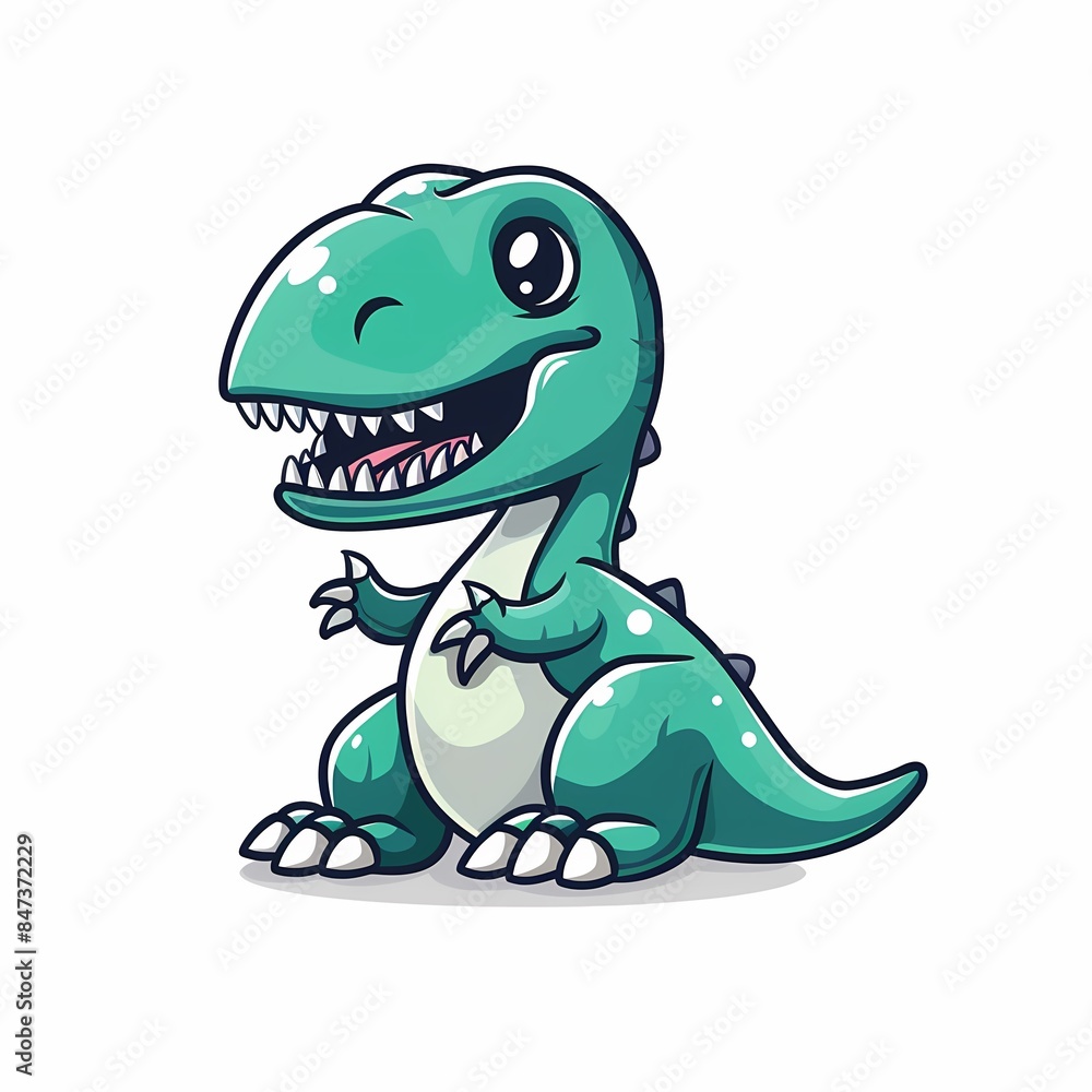 Naklejka premium Cute Tyrannosaurus rex, T-Rex