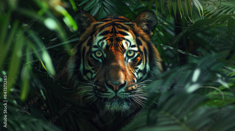 Tiger Hiding in the Jungle Tiger Hiding in the Jungle