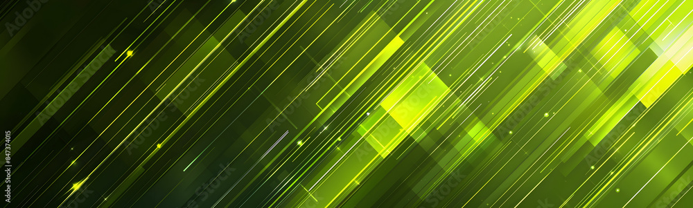 Obraz premium Abstract green vector background with stripes.