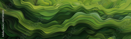 Abstract green vector background with stripes.