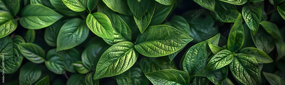 Fototapeta premium Green leaves for background. 