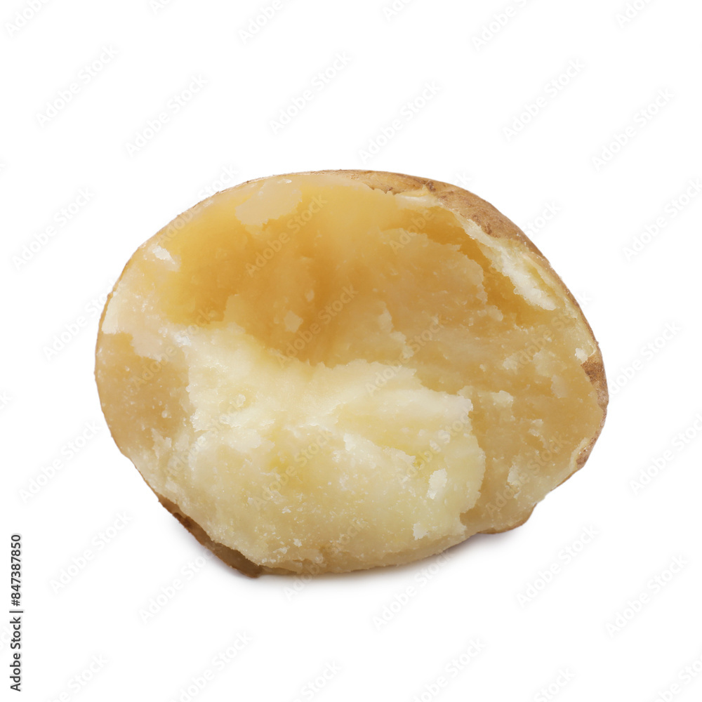Tasty young boiled potato isolated on white Tasty young boiled potato isolated on white