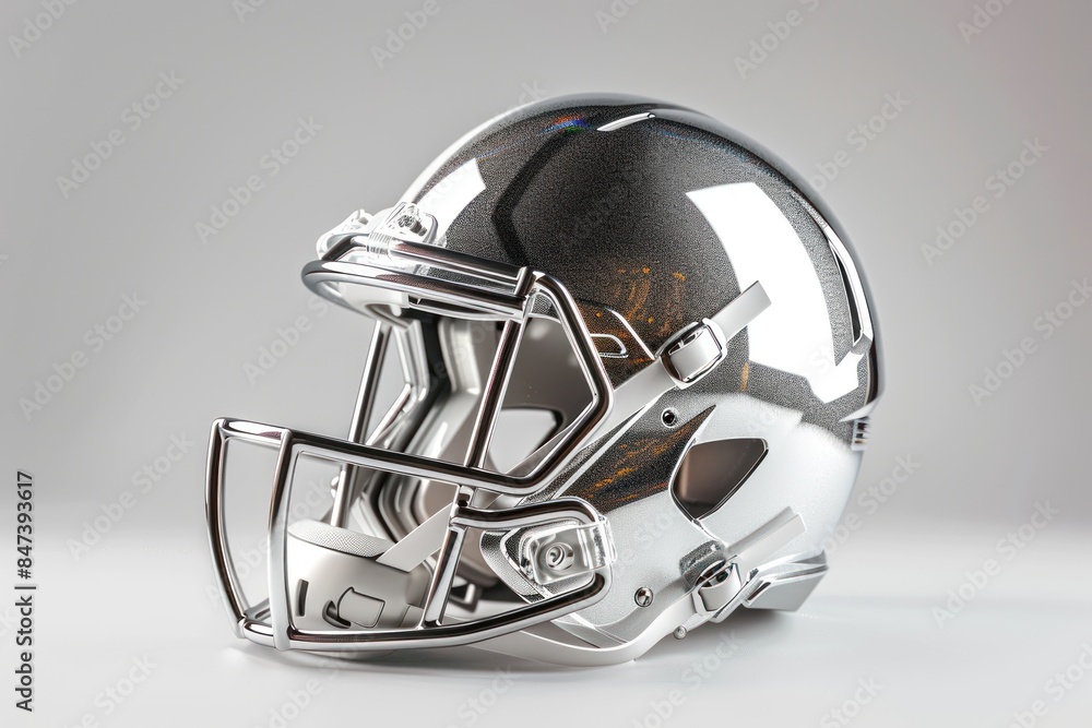 Fototapeta premium Chrome American Football Helmet