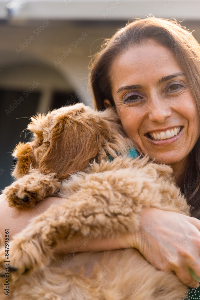 Mom with New Puppy Mom with New Puppy