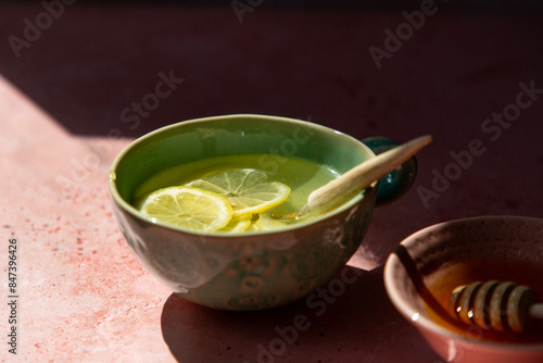 Lemon tea with honey