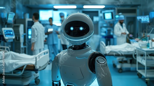 Medical Robot in Hospital Room