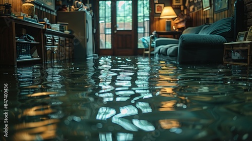 Flooded Foundation: Standing Water and Interior Devastation