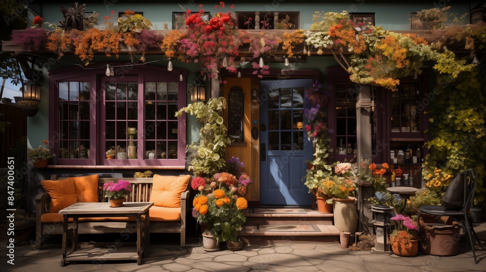 Fototapeta premium Bohemian Cottage- colorful facade