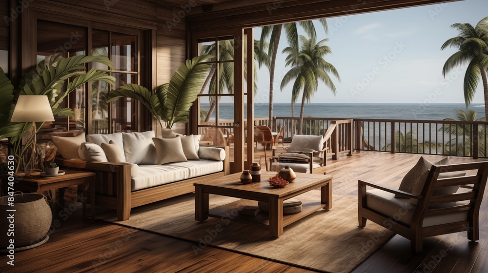 Fototapeta premium Coastal Retreat- ocean view