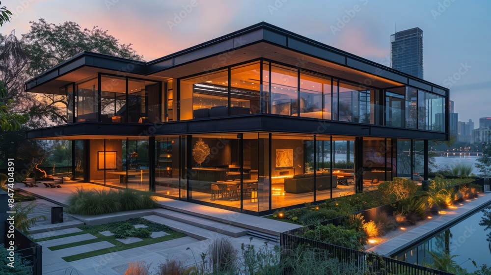 Contemporary Glass Home- expansive windows