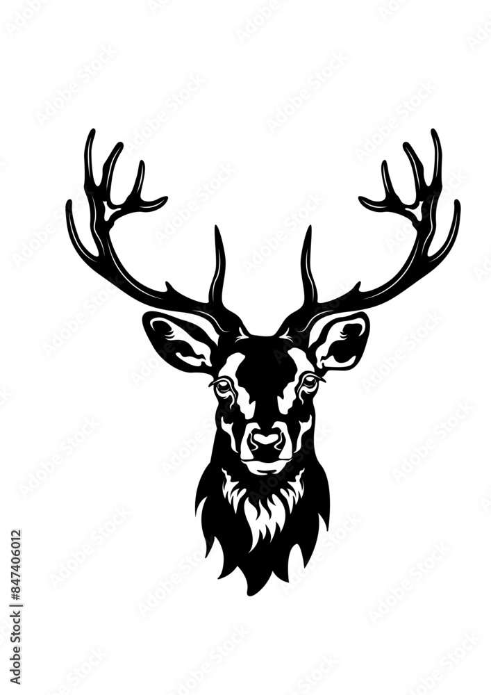 Deer Head | Outdoor Hunting | Deer Hunting | Buck Head | Antler | Forest Animal | Original Illustration | Vector and Clipart | Cutfifle and Stencil Deer Head | Outdoor Hunting | Deer Hunting | Buck Head | Antler | Forest Animal | Original Illustration | Vector and Clipart | Cutfifle and Stencil