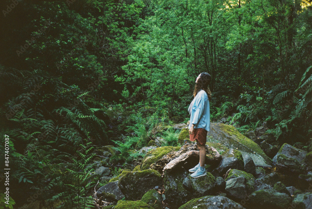Anonymous woman in the forest Anonymous woman in the forest