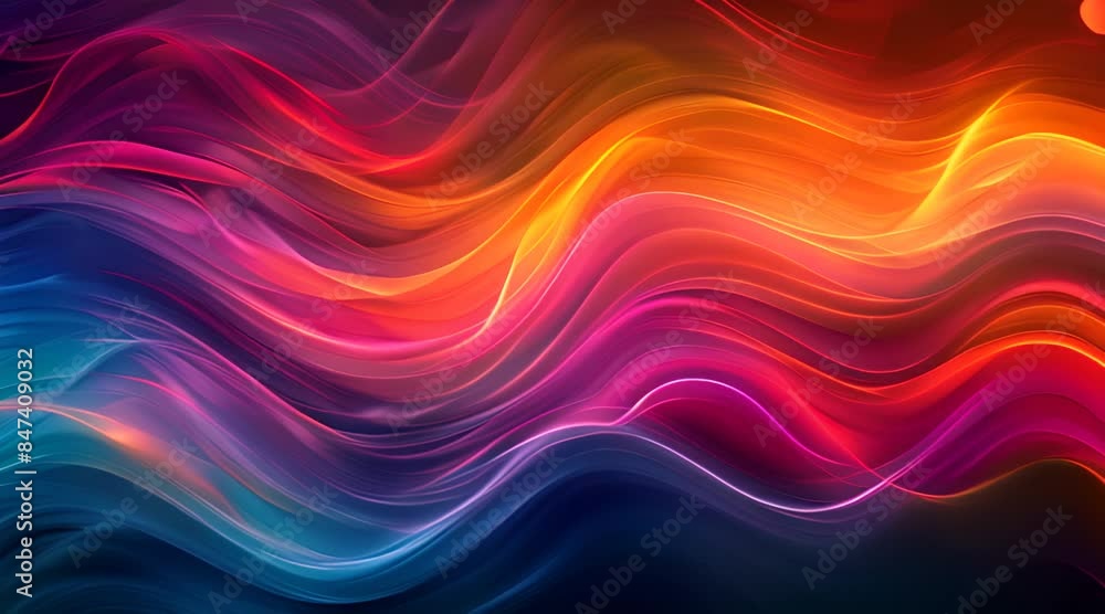 Vibrant Abstract Waves in Fiery Hues Vibrant Abstract Waves in Fiery Hues