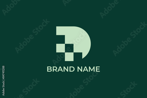 initial letter D speed logo, letter D race logo, lette D race flag logo, letter D motorsport logo, rpm speedo logo, logomark