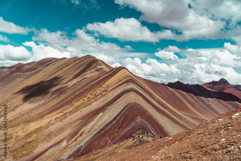 Naklejka premium montaña de los 7 colores en Cusco