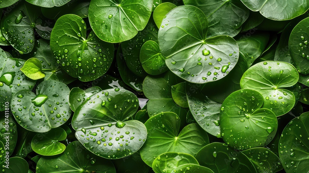 green plant leaves as background, spread all over the background Generated with AI green plant leaves as background, spread all over the background Generated with AI