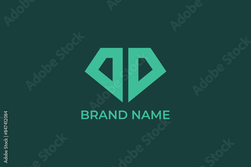 letter D diamond logo, letter D jewellers logo, letter D fashion logo, logomark