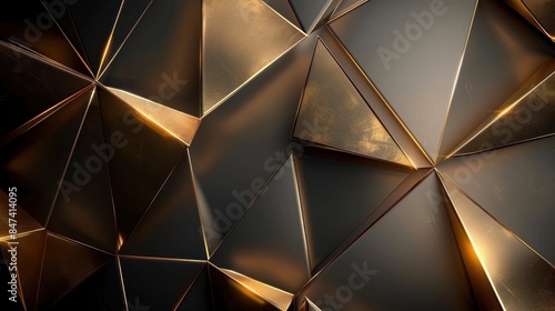 Glamorous Dark Gold Geometric Elegance