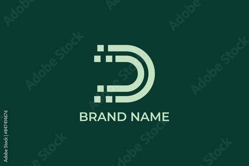 letter D iconic lineart logo, letter C abstract magnet icon logo, letter C modern funnel logo, letter D logo, 