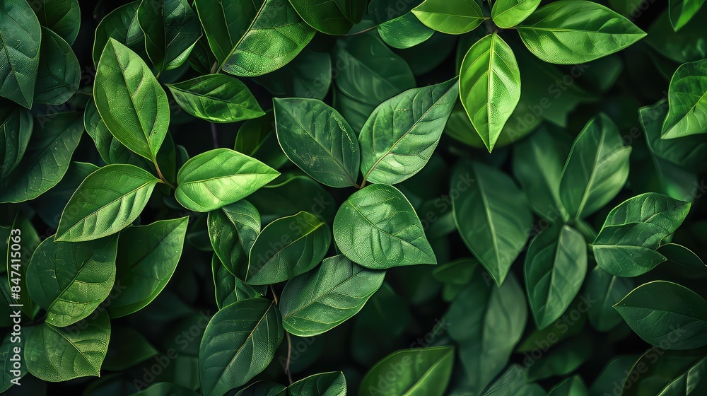 Dark green leaves in the park background Generated with AI Dark green leaves in the park background Generated with AI
