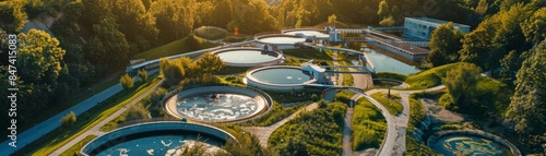 Eco-Friendly Wastewater Treatment Plant Harmonizing with Nature for Environmental Sustainability