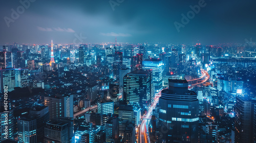 beautiful cityscape in night time 