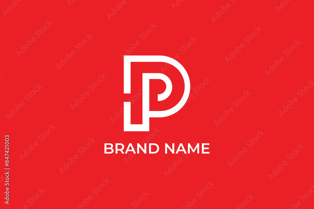 initial letter P abstract vector logo, letter PD iconic corporate company logo, letter PC logo, logomark initial letter P abstract vector logo, letter PD iconic corporate company logo, letter PC logo, logomark