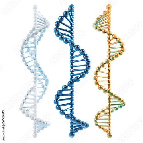 dna strand on white background
collage images. Isolated On Transparent Background	
