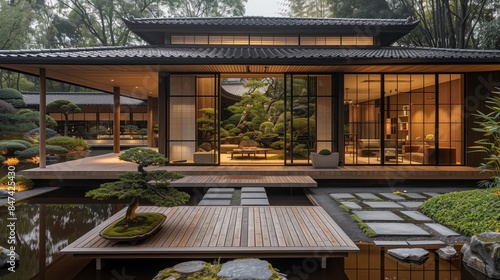 Japanese Zen Home- wooden facade