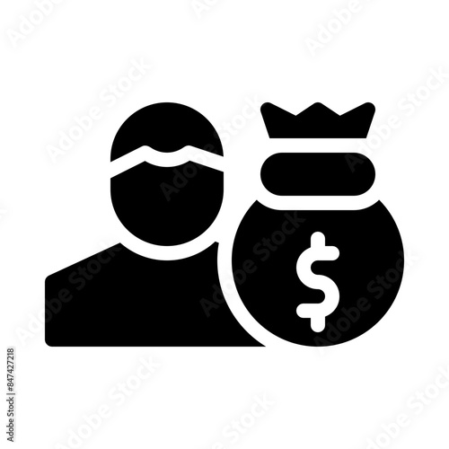 angel investor glyph icon