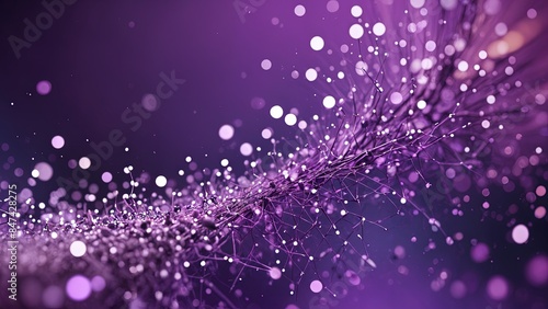 AI Neural Lines Background Abstract Purple - Landscape