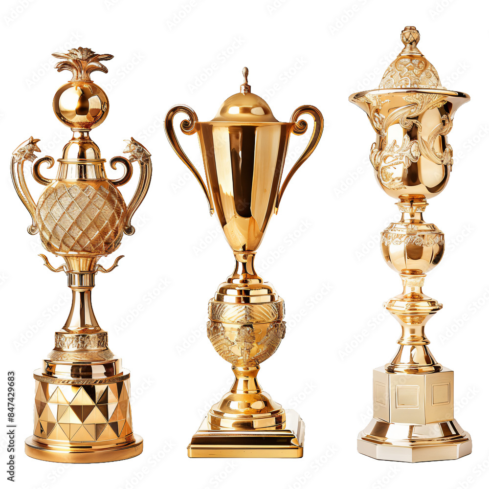 gold trophy cup. Isolated On Transparent Background gold trophy cup. Isolated On Transparent Background