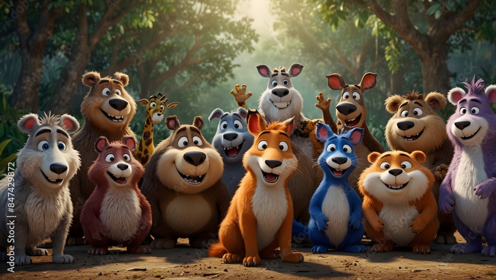 The uproarious antics of a group of animated animals as they embark on a hilarious quest for mischief and mayhem ai_generated The uproarious antics of a group of animated animals as they embark on a hilarious quest for mischief and mayhem ai_generated