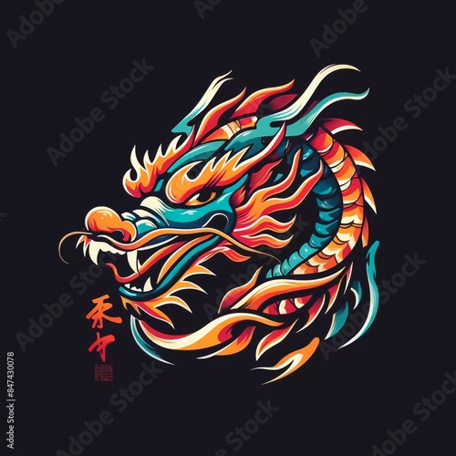 Wallpaper Mural culture dragon celebration logo illustration which is very beautiful Torontodigital.ca