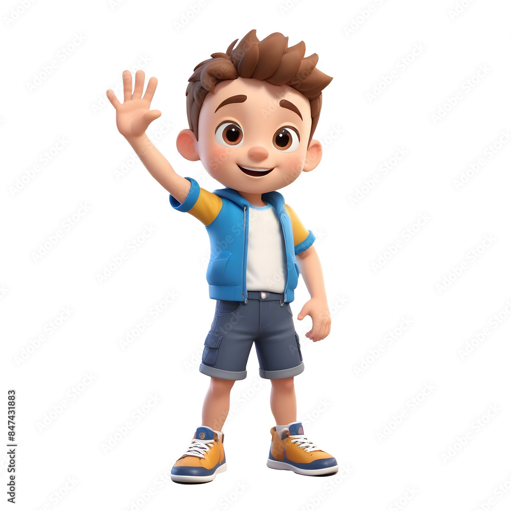 3d icon a man with finger gestures 3d icon a man with finger gestures