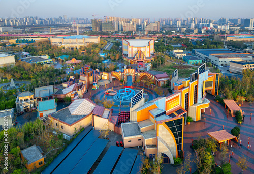 Aerial Photography of Scenery in Fangte Tourist Area, Ningbo City, Zhejiang Province, China photo