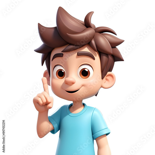 3d icon a man with finger gestures