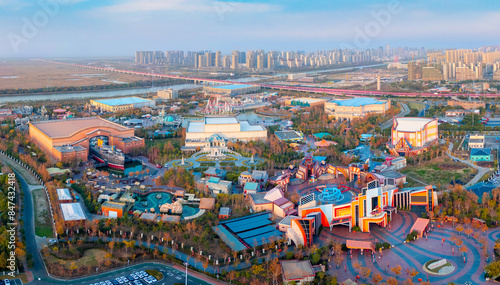 Aerial Photography of Scenery in Fangte Tourist Area, Ningbo City, Zhejiang Province, China photo