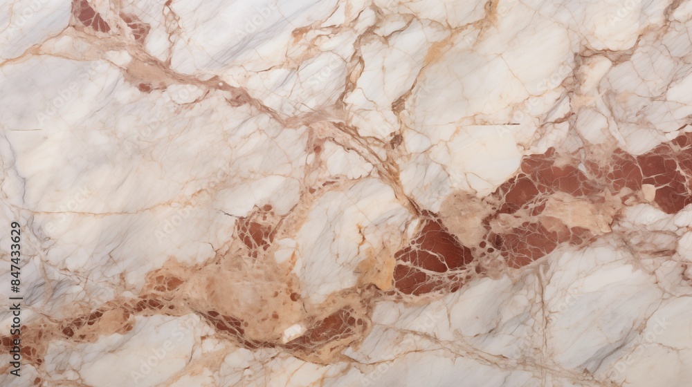 Naklejka premium Elegant Close-Up of Marble Texture Showcasing Intricate Veins and Subtle Color Variations, Perfect for a Luxurious and Sophisticated Desktop Wallpaper Design