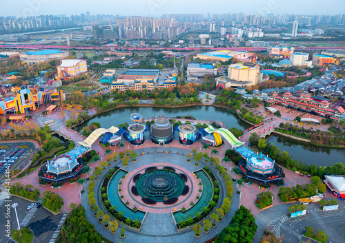 Aerial Photography of Scenery in Fangte Tourist Area, Ningbo City, Zhejiang Province, China