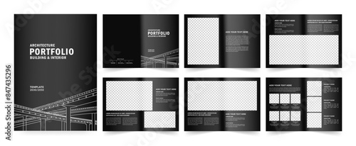 Architecture Portfolio Template, a4 standard size print ready brochure template