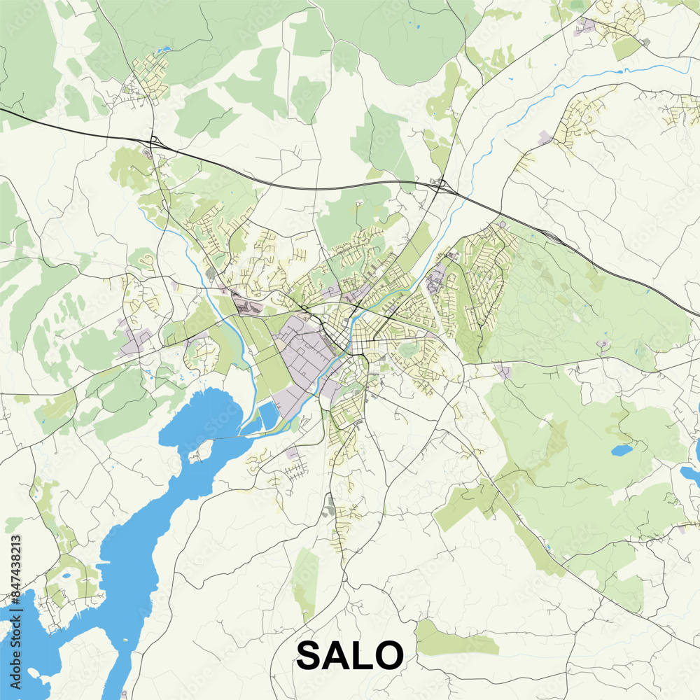 Salo, Finland map poster art Salo, Finland map poster art